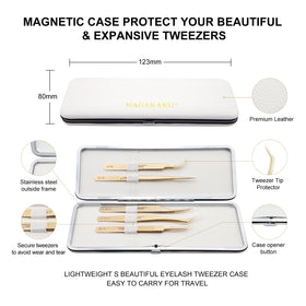 NAGARAKU premium stainless steel tweezers for long-lasting durability.
