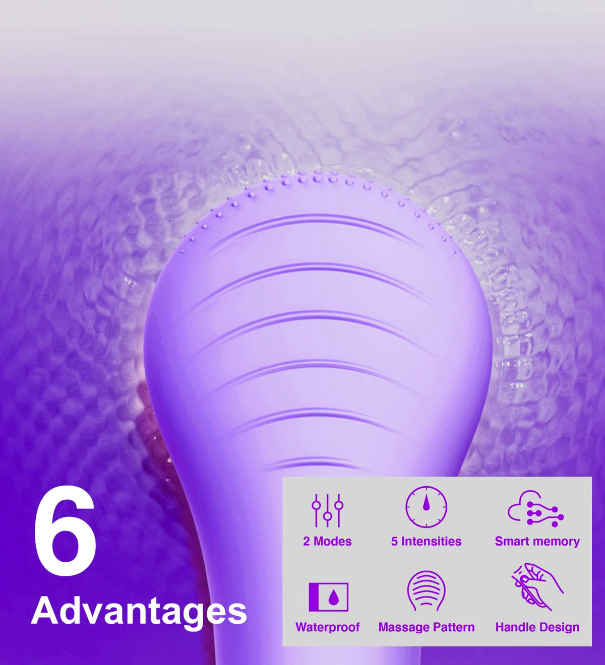 Reverse ripple massage surface on NågraCoola CLIE for serum absorption