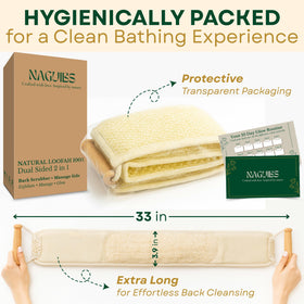 NAGUIBS back exfoliation for a deeper cleansing feel.