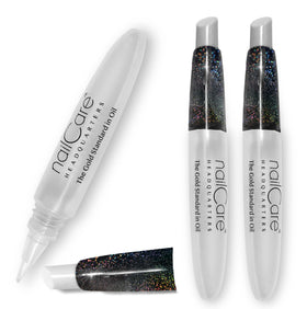 Nail Care Headquarters holographic cuticle oil pen with iridescent shimmer for nourished nails.