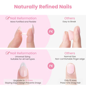 Nail Reformation nails stay secure during daily tasks with a tough finish.
