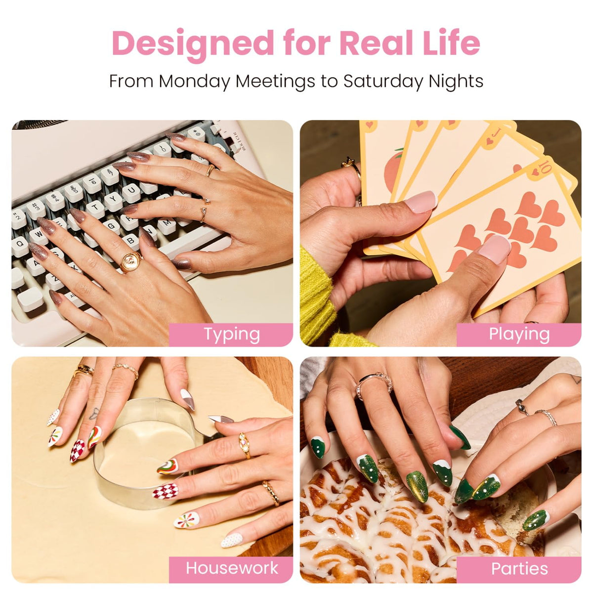Nail Reformation glossy nails on hand showcasing a professional look.