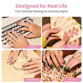 Nail Reformation glossy nails on hand showcasing a professional look.