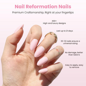 Nail Reformation press-on nails kit ready for quick at-home application.