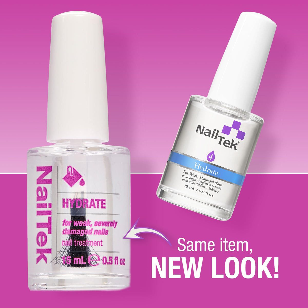 Nail Tek Hydrate brush application for even coverage on dry nails.