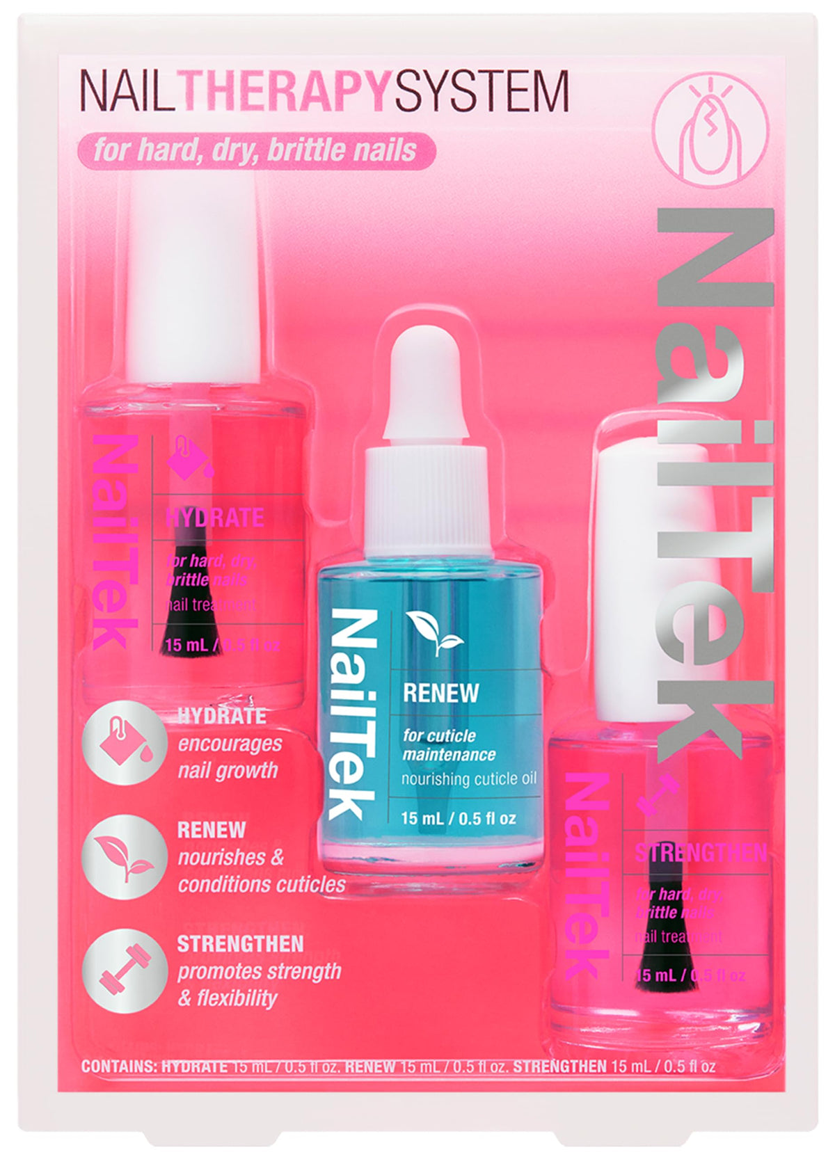Nail Tek Therapy Kit box and bottles for at-home nail care