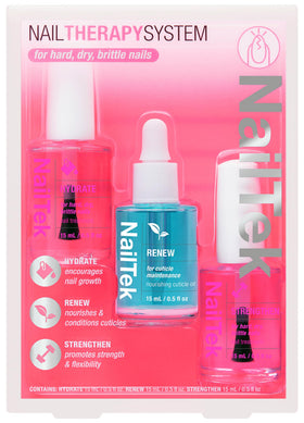 Nail Tek Therapy Kit box and bottles for at-home nail care