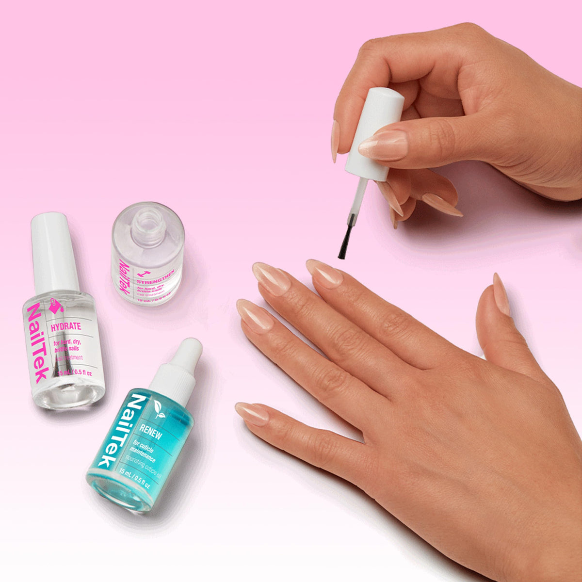Nail Tek Therapy Kit Step 3 bottle promotes longer polish adhesion