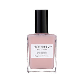 Nailberry L'Oxygéné light pink bottle close-up showing semi-sheer elegance for French manicure