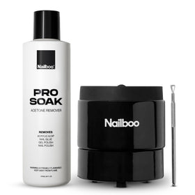 Nailboo acetone remover bottle for fast, clean polish removal at home.