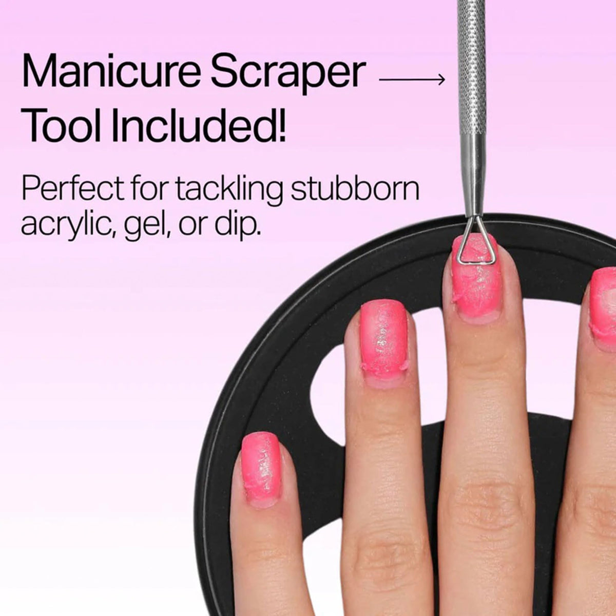 Nailboo Acetone Pour Ready image highlighting simple soaking steps
