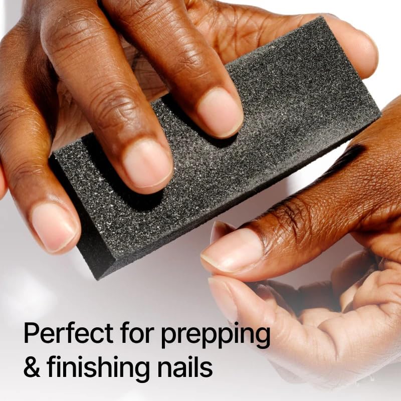 Nailboo build powder strengthens nails for a seamless surface.