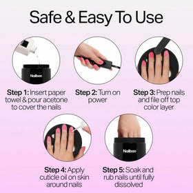 Nailboo Manicure Scraper Tool included in kit for easy removal