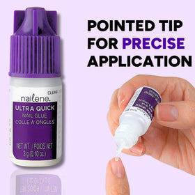 Nailene Ultra Quick Nail Glue fast-drying formula for quick nail setups.