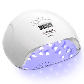 NAILGIRLS 150W LED nail lamp top view with auto sensor for fast curing