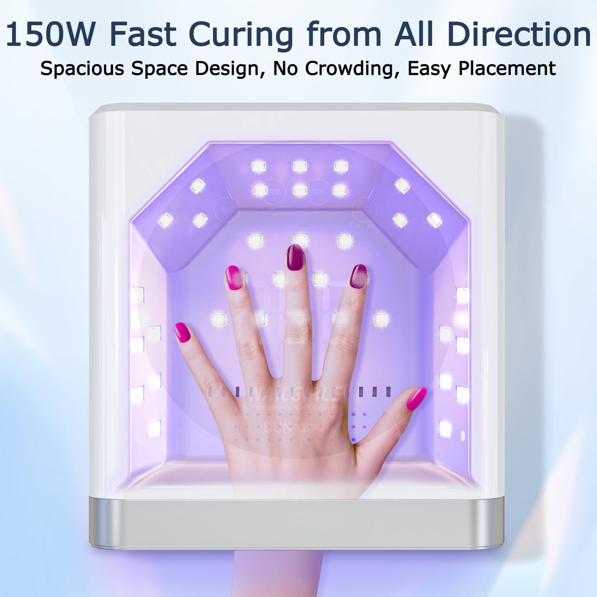 NAILGIRLS lamp with removable magnetic base for easy cleaning and pedicures.