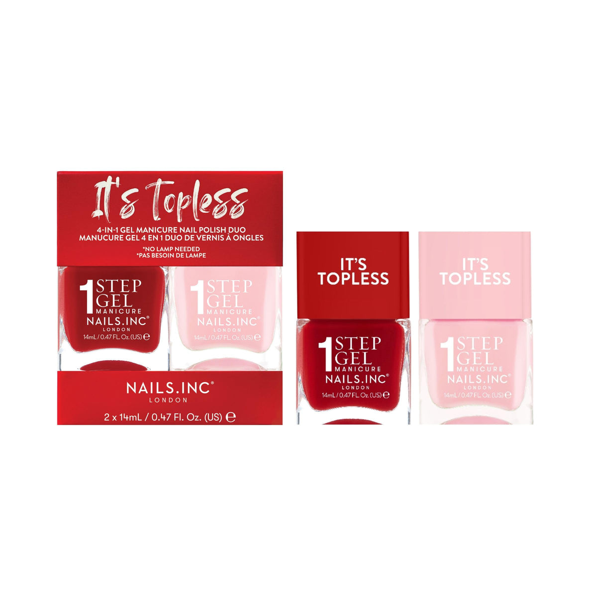 Nails.INC It’s Topless 4-in-1 bottle close-up for an all-in-one mani solution.