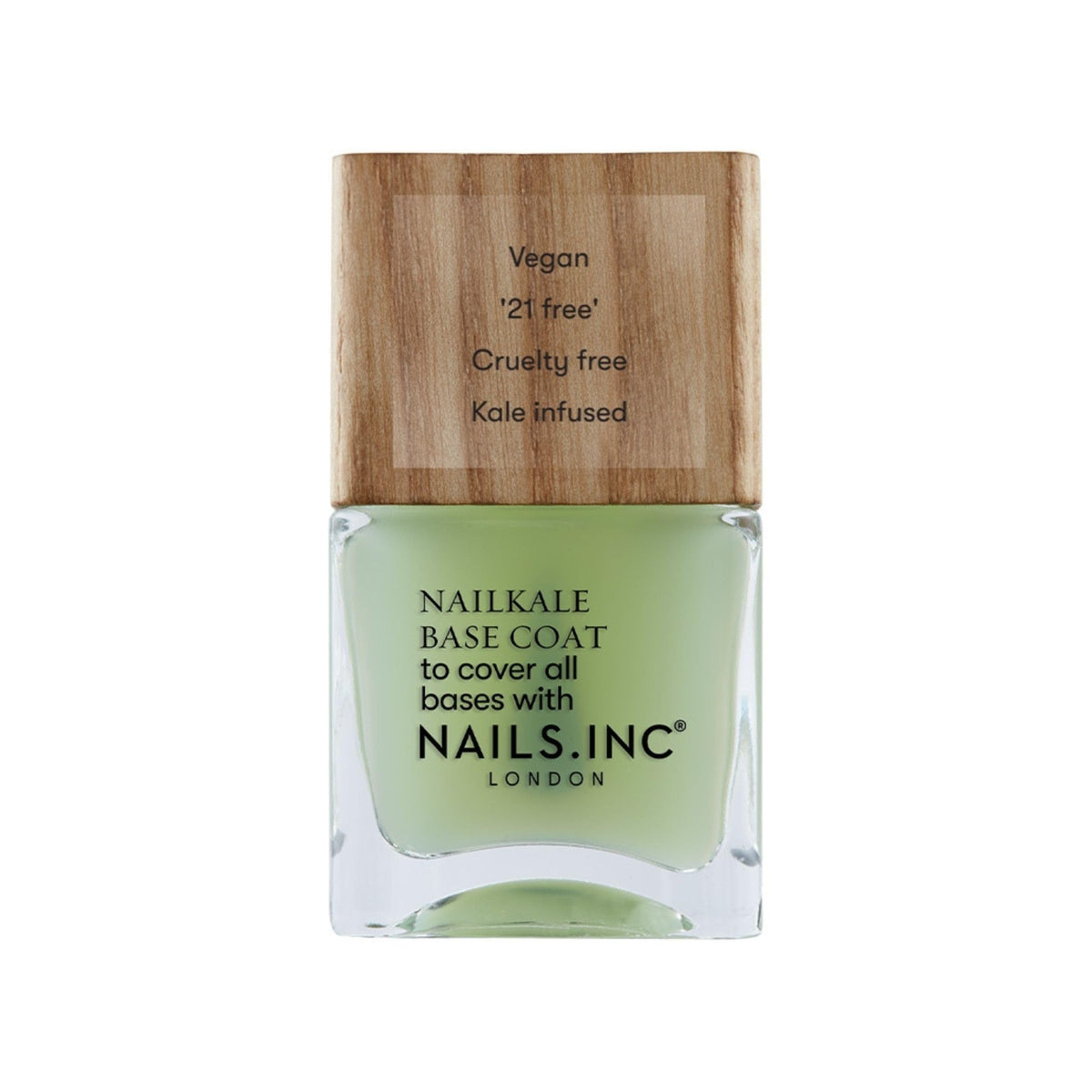 Nails Inc Plant Power Base Coat bottle with kale extract for stronger, smoother nails