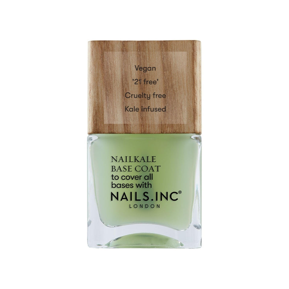 Nails Inc Plant Power Base Coat bottle with kale extract for stronger, smoother nails