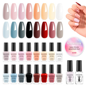 Nailshion base coat bottle for stronger nails and smoother color.