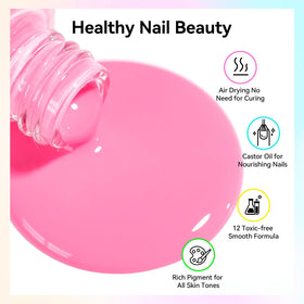 Nailshion top coat 10ml delivers high gloss and long wear