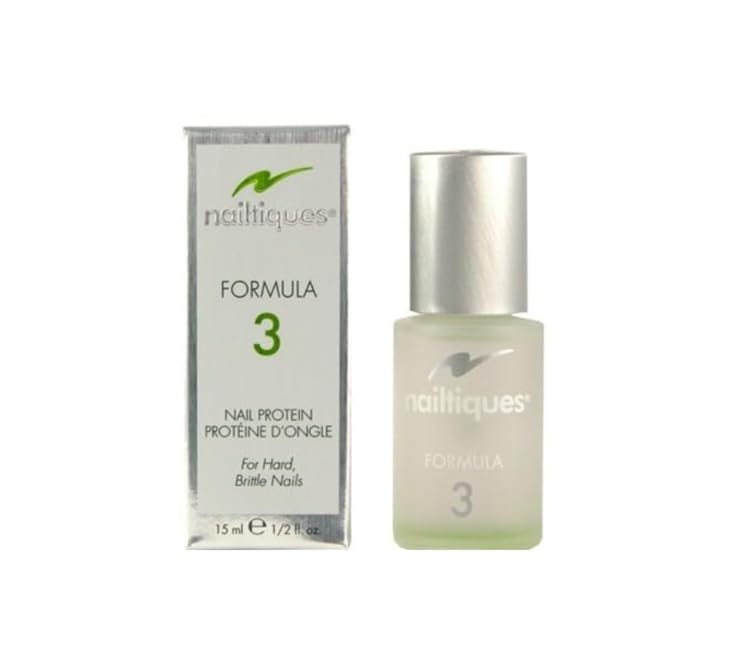Nailtiques Formula 3 nail protein bottle delivers quick-dry strength for manicure-ready nails.