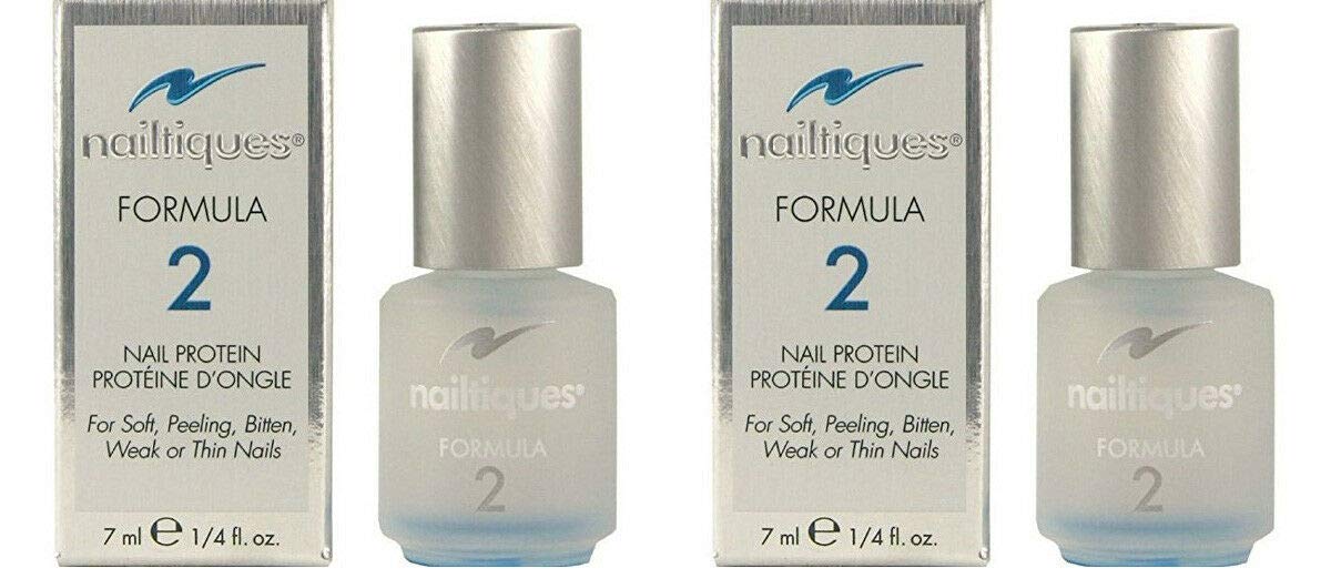 Nailtiques Nail Protein Formula 2 bottle—strengthens nails and supports healthier growth