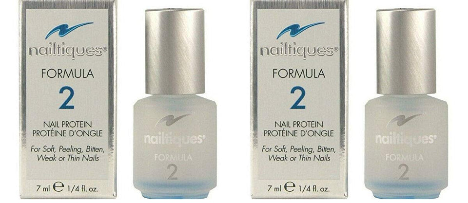 Nailtiques Nail Protein Formula 2 bottle—strengthens nails and supports healthier growth
