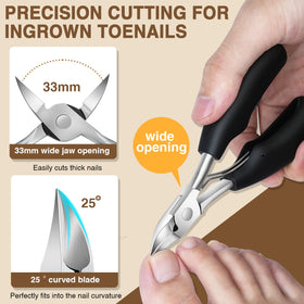 Nailysor 45-degree slanted curved blades for clean, consistent cuts.