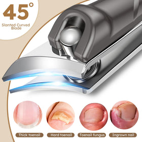 Nailysor ergonomic wide jaw opening enhances leverage for tough nails.