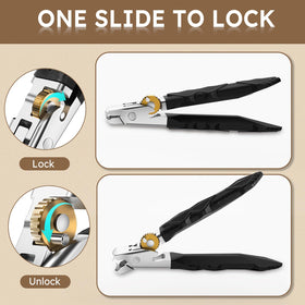 Nailysor slanted blade for precision trimming along nail contour