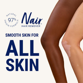 Nair 3-pack box close-up showing value for at home waxing convenience.