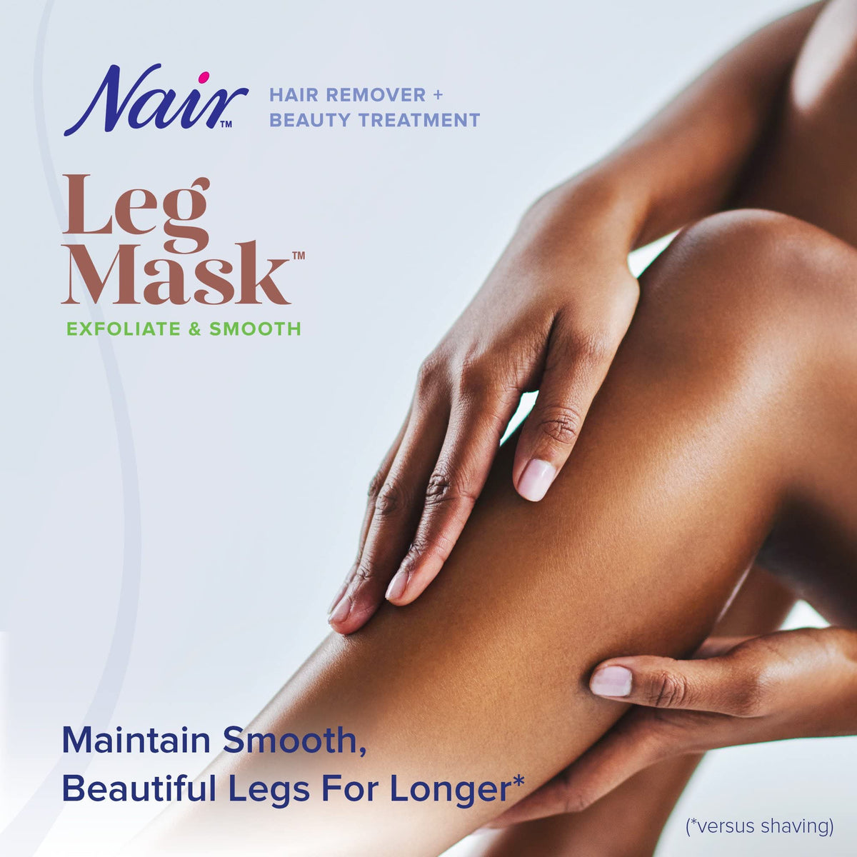 Easy at-home pampering with Nair Leg Mask during routine.