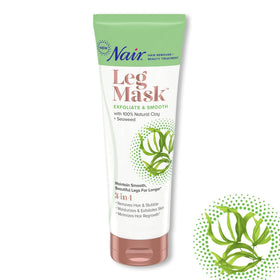 Even application on leg helps cleanse dirt and impurities.