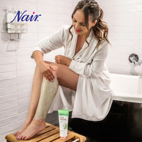 Mask texture shown on leg for even coverage.