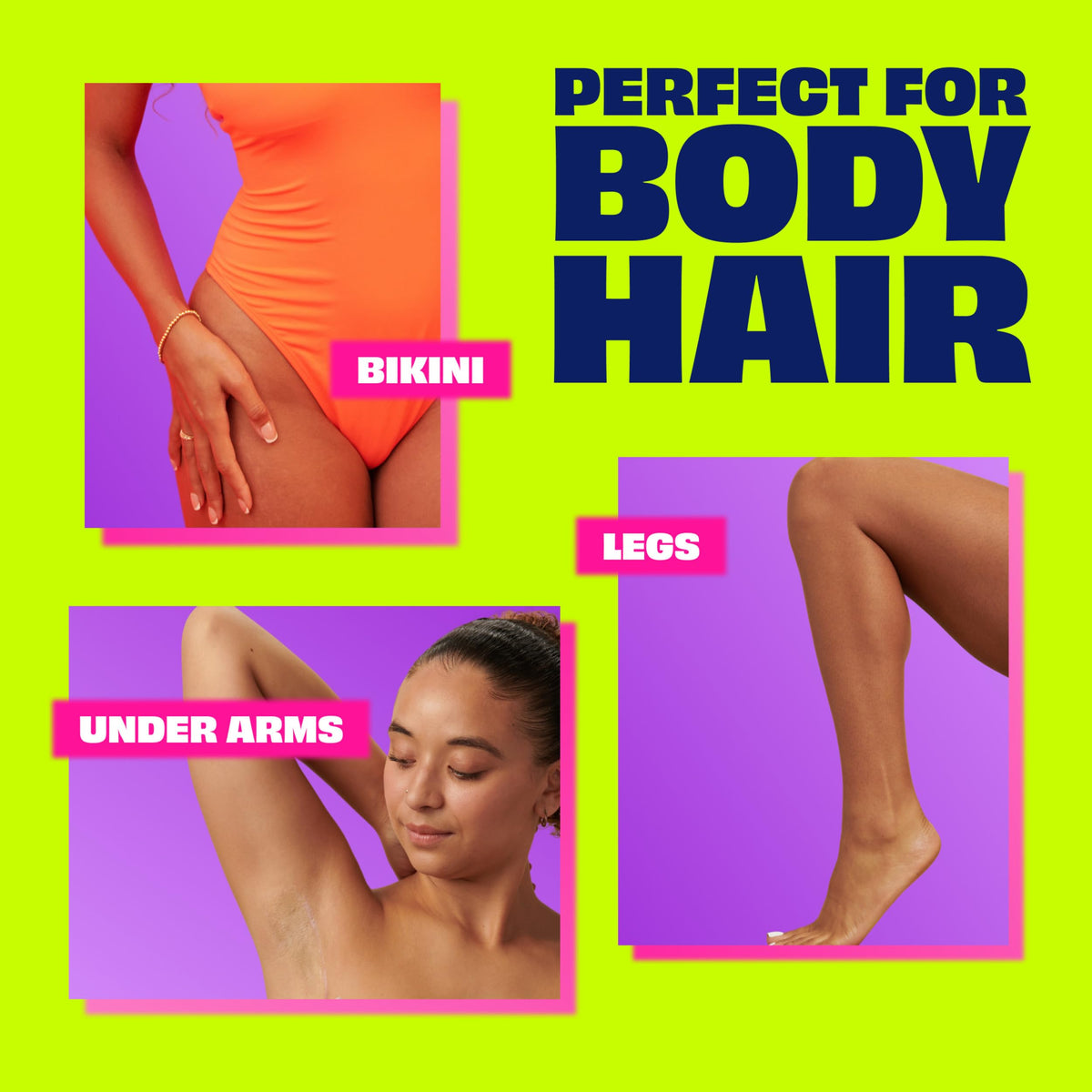 Peeling off a wax strip in hair-growth direction for smooth skin.