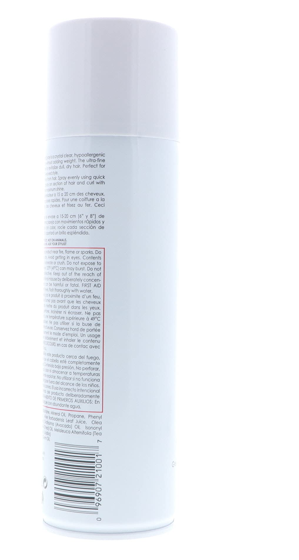 Nairobi Gleam uses a light spray to boost shine during styling.