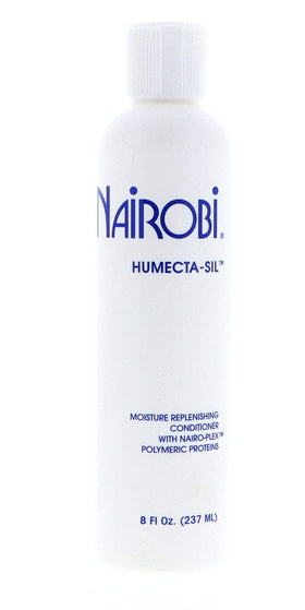 Nairobi Humecta-Sil conditioner bottle front showing brand for daily hydration.