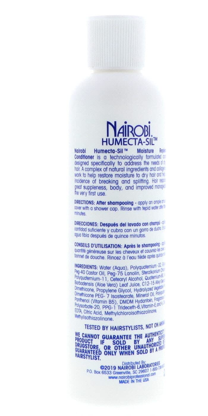 Nairobi Humecta-Sil softened-cuticle close-up signals improved manageability after use.
