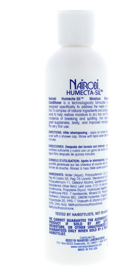 Nairobi Humecta-Sil softened-cuticle close-up signals improved manageability after use.