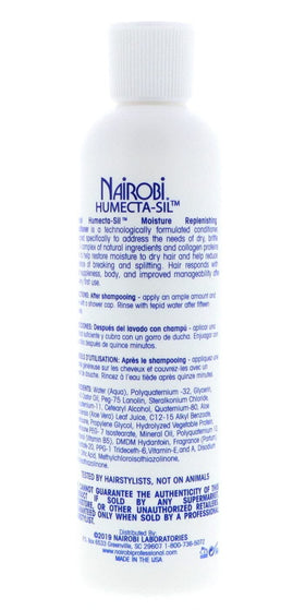 Nairobi Humecta-Sil unisex packaging appeals to all hair types.