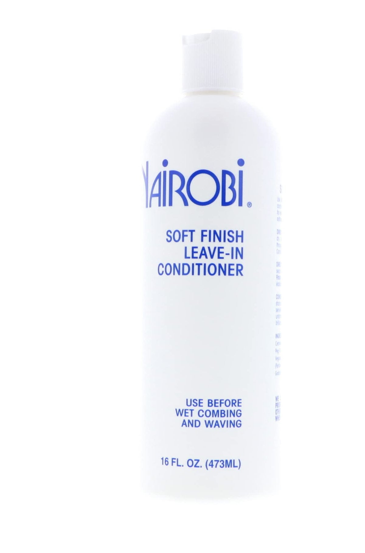 Nairobi Soft Finish Leave-In hands applying product to damp hair for smooth detangling.