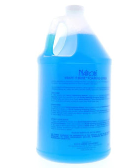 Nairobi Wrapp-It Shine foaming lotion dispensing action highlights quick, even coverage for styling