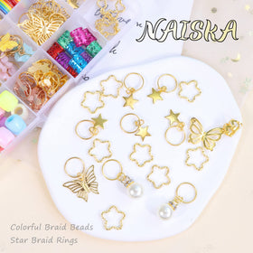 NAISKA gold dreadlock accessories suitable for parties and daily wear.