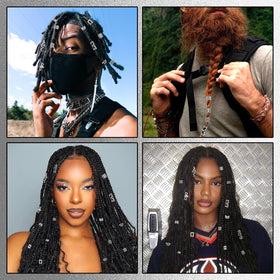 NAISKA braid charm set offers versatile hair and beard embellishment