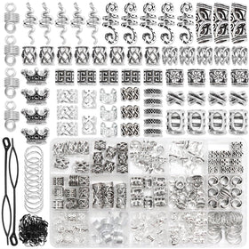 NAISKA Vikings hair jewelry tube beads for braids add lightweight decorative flair