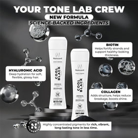 naissant Ammonia-free and sulfate-free formula label close-up.
