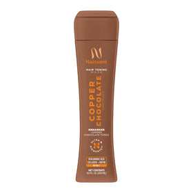 Naissant copper-chocolate mask bottle pour adds warmth and depth
