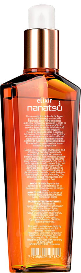 Naissant Elixir Argan Oil Hair Treatment bottle pour shows easy distribution for styling