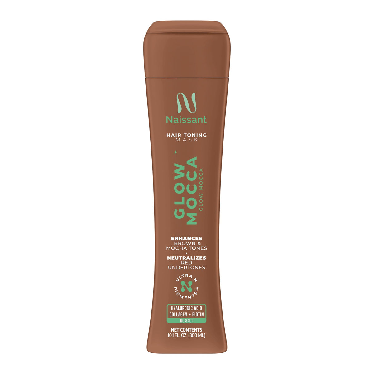 Naissant Glow Mocca bottle pour promotes an even mocha shade.